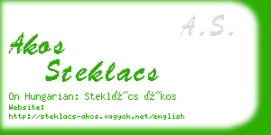 akos steklacs business card